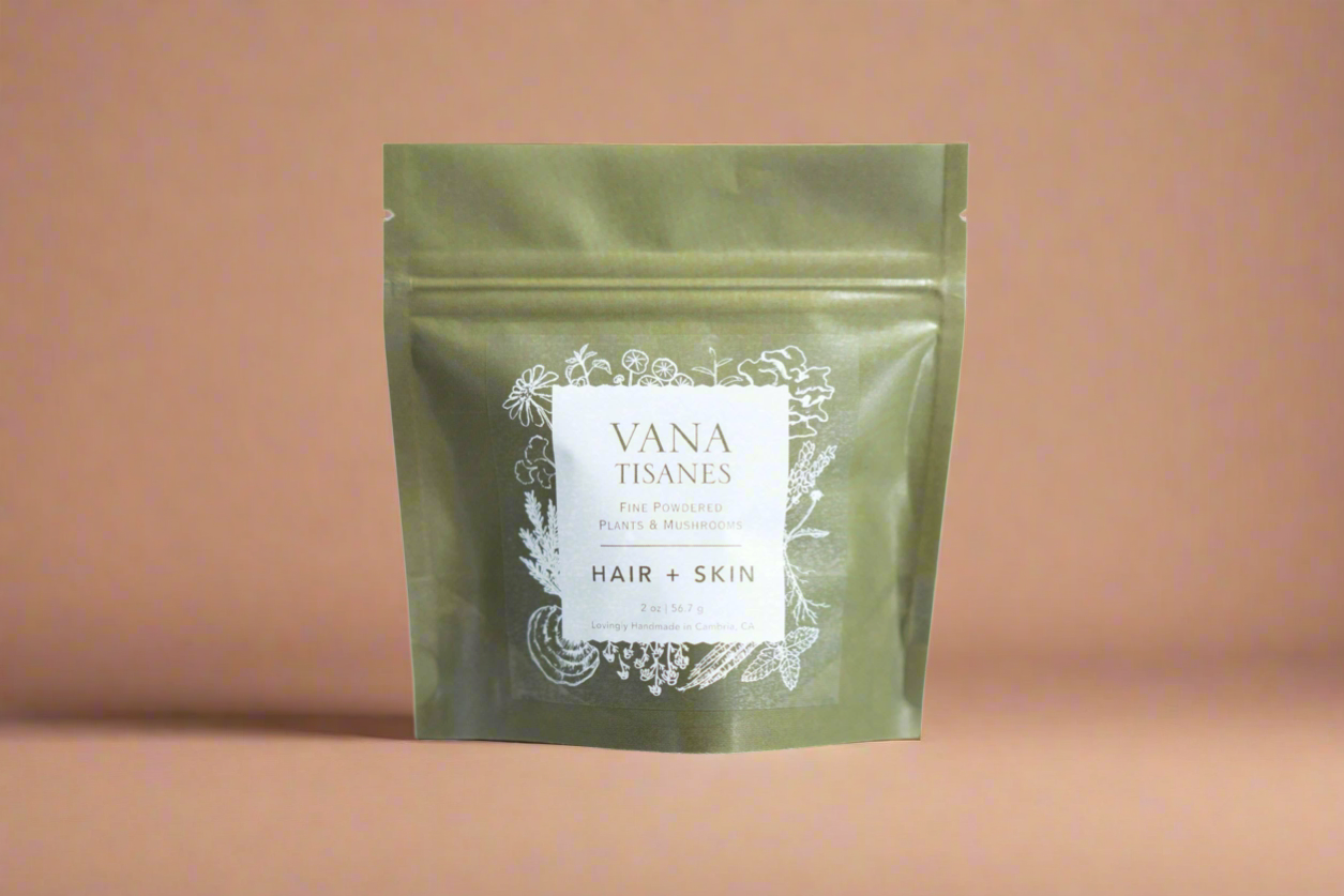 Hair + Skin | Fine Plant & Mushroom Powder from Vana Tisanes