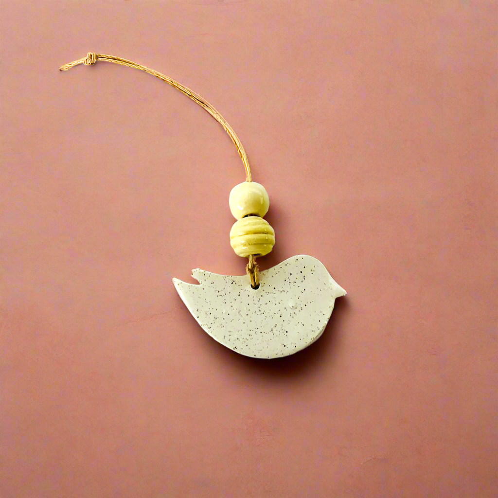 Clay Dove Christmas Ornaments Handmade